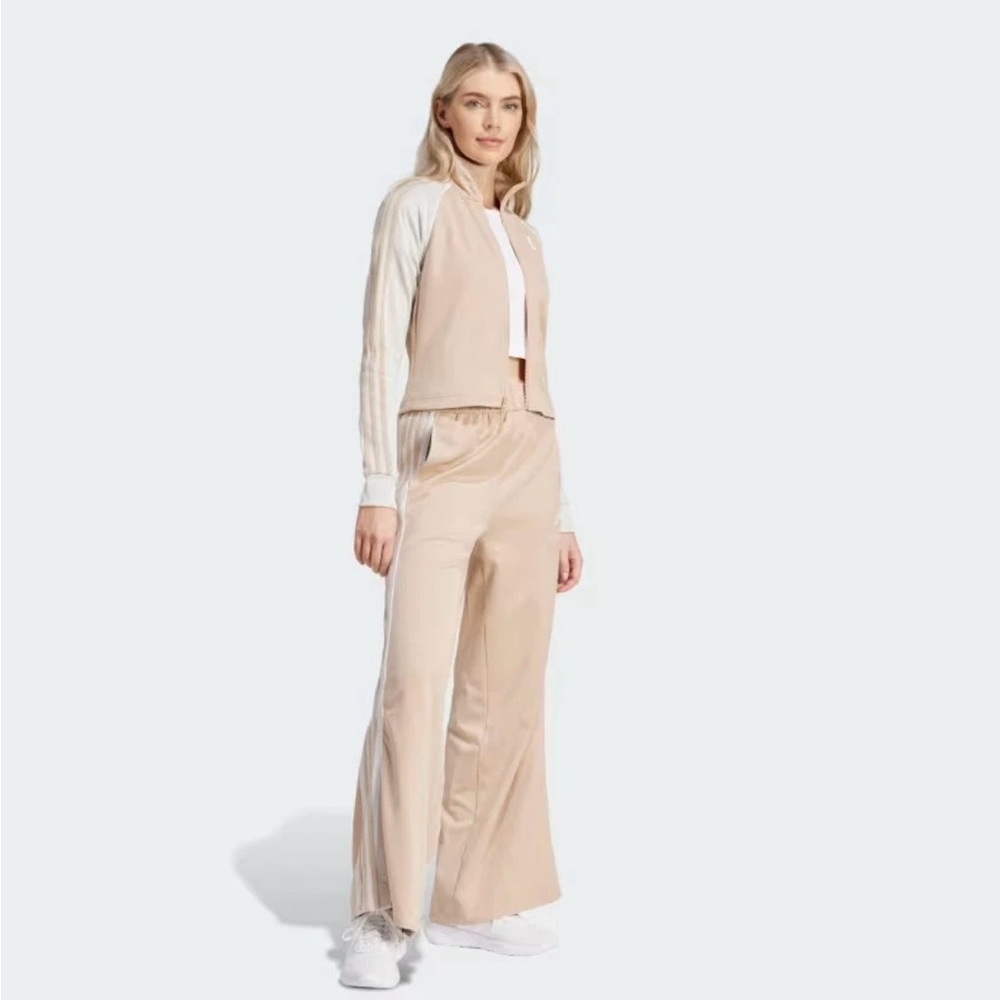 Adidas Teamsport Tracksuit Magic Beige Sweatshiet/Pants Set Women’s Size XL - Picture 4 of 11